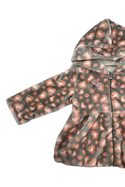 Esterella Girl's Velvet Cardigan / Hooded Zippered Cardigan / Velvet Cardigan