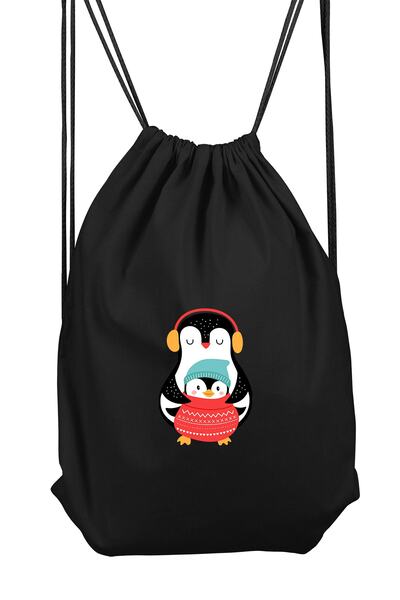 Zeron Tasarım Rucsac sport pentru mama si pui pinguin Bll773