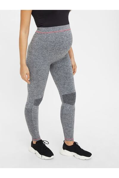 Relaxfit Seamless Dikişsiz Yumuşacık Kumaş Gri Yoga Hamile Tayt