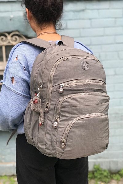 DodoButik Women's Gray Clinker Large Size Multi-Pocket Backpack