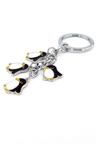 Solfera Penguins Hanging Metal Keychain Kc866