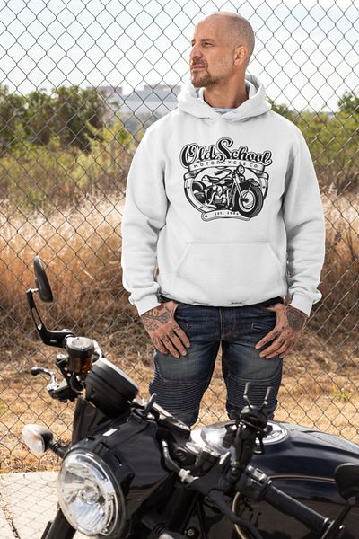 Raf Coll Φούτερ Unisex Λευκή κουκούλα με ψηφιακή εκτύπωση