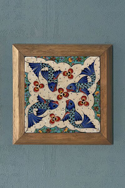 Oscar Stone Decor Masif Çerçeveli Taş Tablo Duvar Dekoru- 28x28 Cm