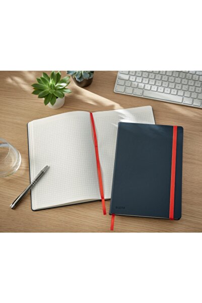 Leitz Cosy Soft Touch Ciltli Kapaklı Kareli Büyük Boy B5 Defter Gri