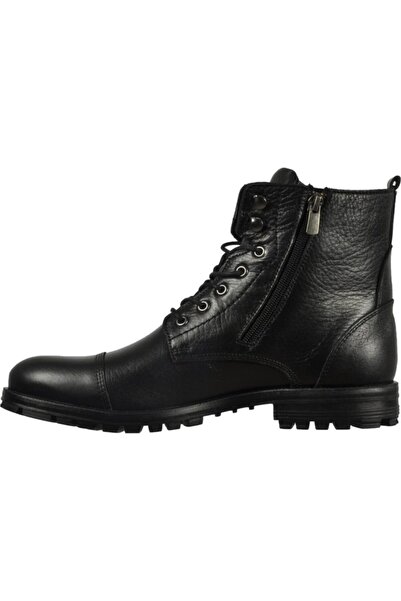 Voyager Erkek Siyah  Günlük Hakiki Deri Bot 2807