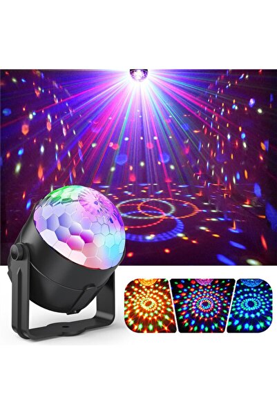 whitetech Led Kristal Küre Disko Topu 3 Renk