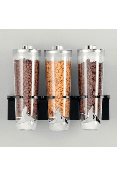 Zicco Cornflakes Tool with Stand, 3 Pieces, Wall Mounted, 40x15x34 Cm, Black