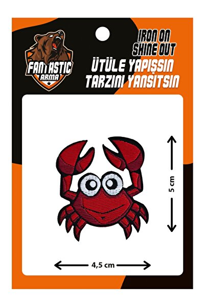 FANTASTIC Pachet de 10 plasturi de armare țesute, model de crab, care se lipesc cu fierul de călcat