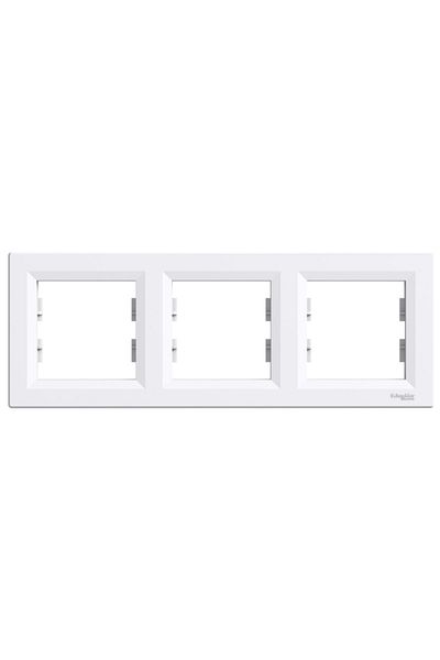 Schneider Electric شنايدر إيف5800321 - إطار أفقي ثلاثي أبيض من Asfora
