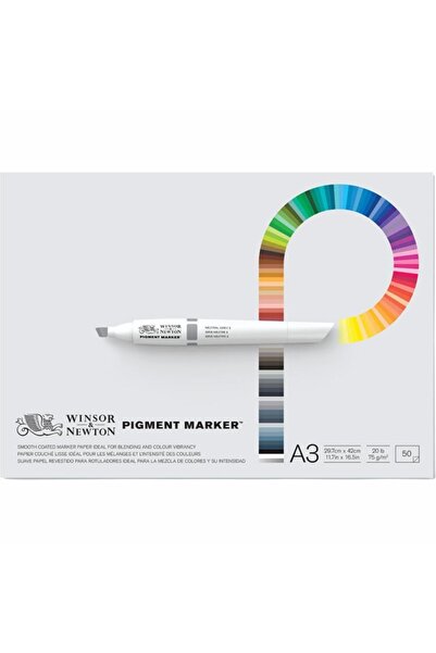 Winsor Newton Winsor & Newton Pigment Marker 75Gr Marker Notepad 50 Sheets A3 (29.7X42Cm)