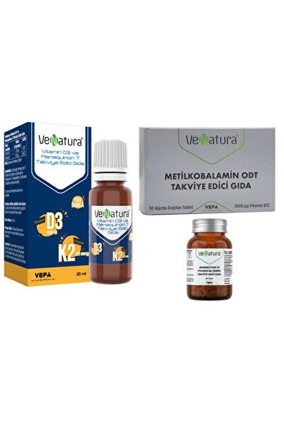 VeNatura Magnezyum Ve Vitamin B6 Içeren Takviye+metılkobalamın B12 30 Tablet+...