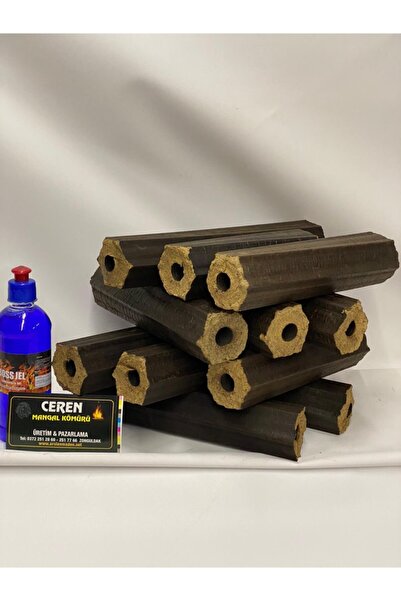 CEREN MANGAL Şömine,barbekü Briket Doğal Odun 40 Kg Tutuşturucu Jel Hediyeli