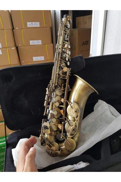 Genel Markalar Xal-1016 Mat Bronz İşlemeli Model Alto Saksafon Seti