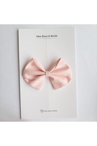 NEW BOWS BANDS Kız Çocuk Ve Bebek Açık Somon Fiyonk Toka 2li Set