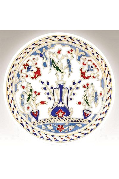 Kütahya Porselen Λευκό Διακοσμητικό Πιάτο Χεριού Νο 01178 10 cm
