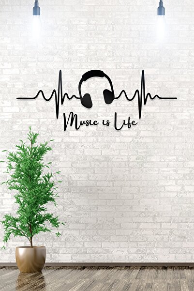 AHWALL Η Μουσική Είναι Η Ζωή - Διακοσμητικό Ξύλινο Τραπέζι με Φιγούρα