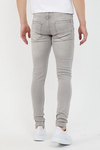 MODAMESTO Ανδρικό τζιν σε γκρι Slim Fit Lycra Skinny Leg