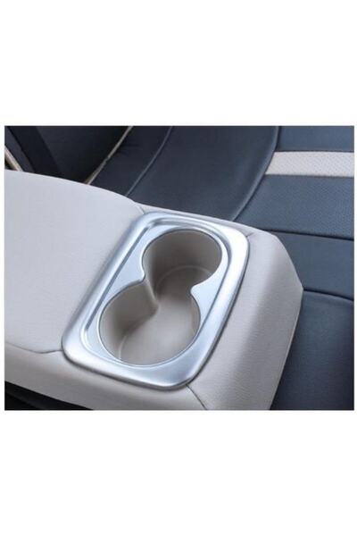 OLED GARAJ Compatible For Honda Civic Fc5 Chrome Cup Holder Plated Gray Silver