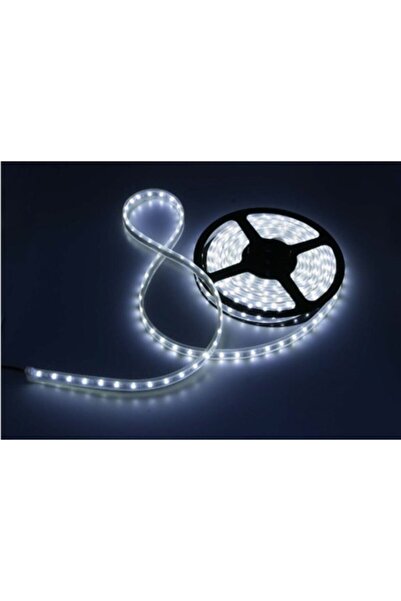 LEDREYON 5050 3 Çipli Silikonlu Dış Mekan Şerit Led Aydınlatma 5 Metre Beyaz Işık