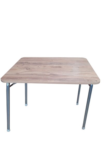 Depolife Pratik Katlanır Ayak Mutfak Yemek Masası Balkon Ders Çalışma Piknik Masa 60x80cm Ceviz