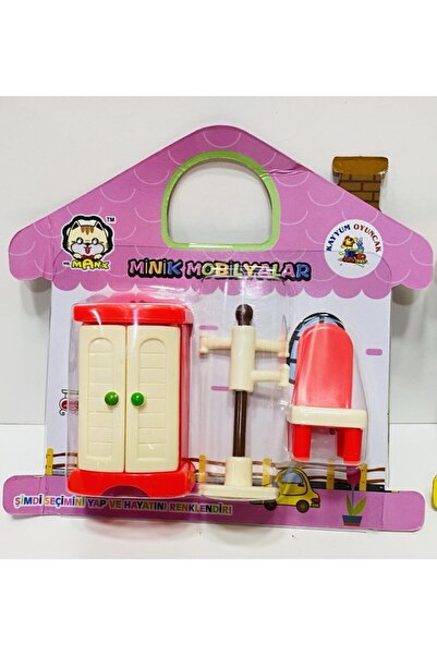 Minişler Mobilya Ev Eşyaları Oyuncak Minik Dolap Koltuk Ayna Sandalye Askılık