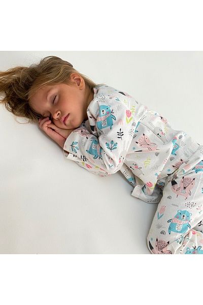 Miniko Butik 100% Cotton Flannel Children's Pajama Set