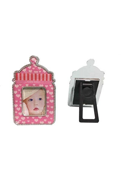 Genel Markalar Çerçeve Biberon 3 Adet Magnetli Pembe Doğum Bebek Hediyelik