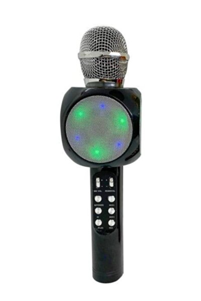 SIGHTZER Ws-1816 Ledli Karaoke Mikrofonu Siyah