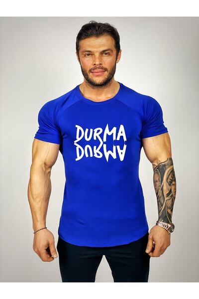 Black İstanbul Чоловіча синя футболка для спорту