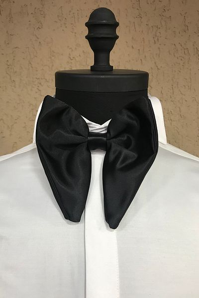 Quesste Accessory Black Large Men's Bow Tie