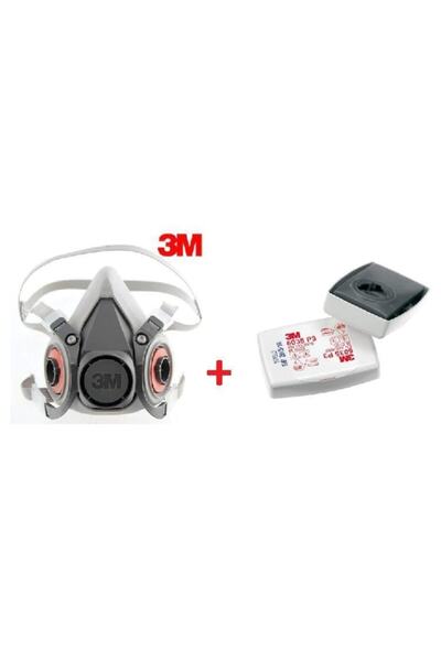 3M Yarım Yüz Maskesi 6200 Modeli + 6035 Ffp3 Filtre Dahil Kombine Set