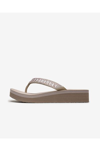 SKECHERS VINYASA - GLORY DAY Papuci de damă bej - 31619 TPE