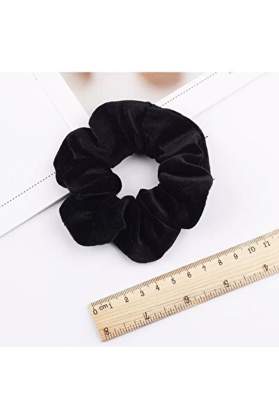 Juno Aksesuar Кадифена черна катарама за скрънчи