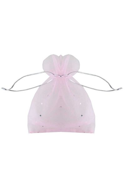 Massa Pouch Stoned Tulle Pink 12x14 Cm Pack:100-kl:150 Width:12cm Length:14cm