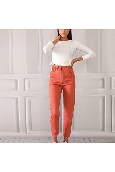 ZY BUTİK بنطلون جينز من الطوب