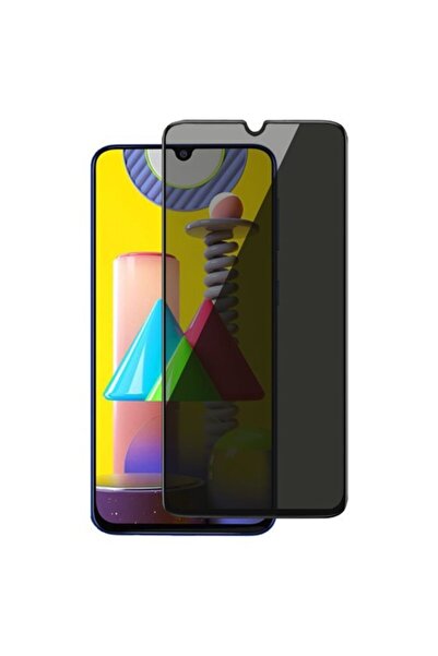 EPRO Samsung M31s Siyah Gizlilik Filtreli Privacy Hayalet Ekran Koruyucu Yanlardan Bakıldığında Görünmez