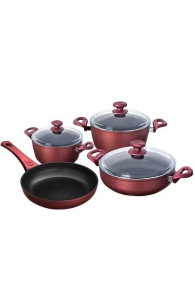 Nehir Titanyum 7 Parça Tencere Seti Narçiçeği