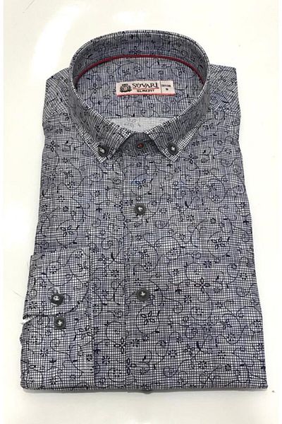 SÜVARİ Μπλουζάκι με στάμπα μπλε Slim Fit