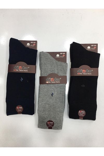 Dündar Plus 3 Pack Ανδρική πετσέτα χωρίς ραφή πρόσθετη σόλα