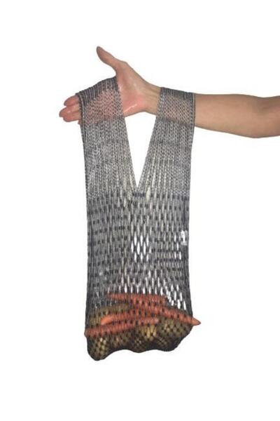 MNSR Pazar - Alışveriş Filesi - Çantası - Siyah 5 Adet