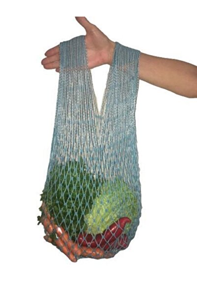 MNSR Pazar - Alışveriş Filesi - Çantası - Mavi 4 Adet