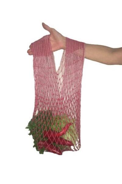 MNSR Pazar - Alışveriş Filesi - Çantası - Pembe 1 Adet