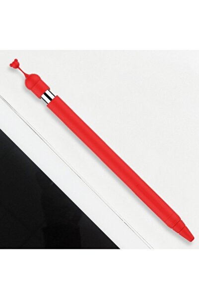 Ally Mobile Apple Pencil 1 Için Silikon Kılıf Koruyucu - Kırmızı