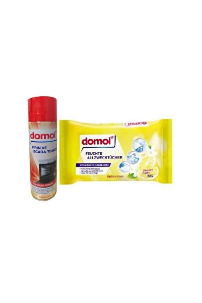 DOMOL Fırın Ve Izgara Temizleyici + Limon Kokulu Temizleme Bezi