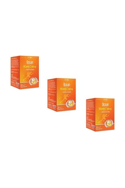 Ocean Ean Vitamin C - 1000 Mg 30 Tablets, Pack of 3