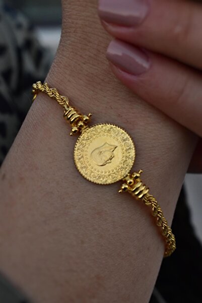 Aydın Kuyumculuk Kadın Çeyrek Altınlı Halat Bileklik Agblk214