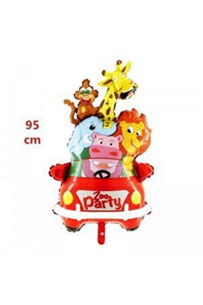 kidspartim بالون فويل لحفلات حديقة الحيوان سفاري 95 سم