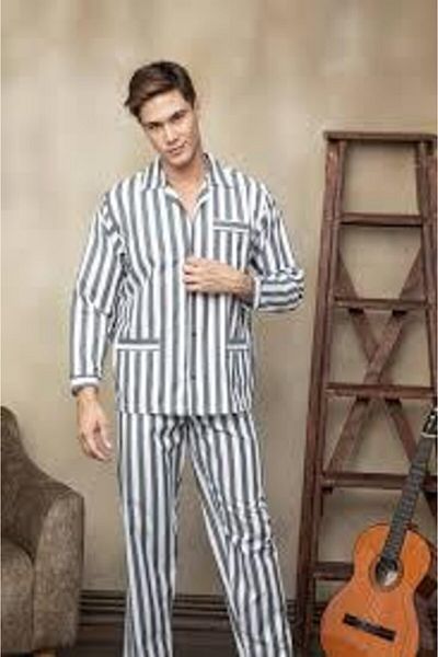 KLY Σετ Πιτζάμες Ανδρικό Apaj Collar Poplin