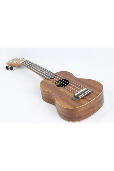 PUKA Mahogany Wood Soprano Size Rose Fingerboard and Threshold Ukulele Case and Plectrums Pk-100