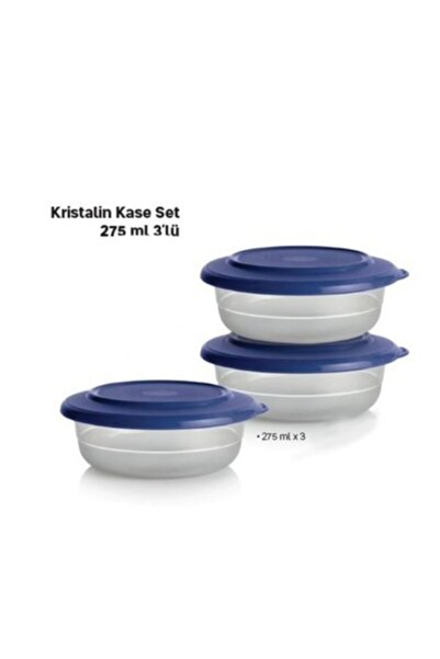 Tupperware Kristalin Kase Saklama Seti 275 Ml 3'lü Set
